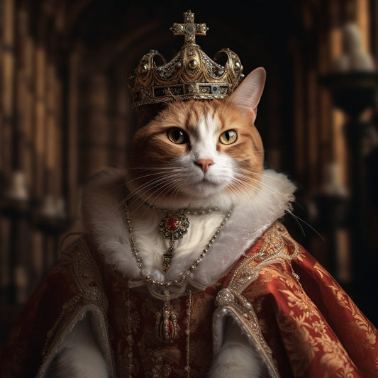 Contemporary Cat Canvas: Modern Artistic Whimsy