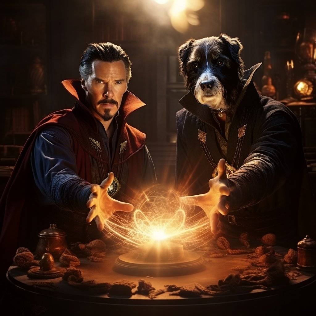 Majestic Feline Fusion: Dashing Human Cat Portrait