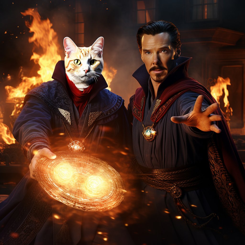 General of Grace: Regal Cat General Portrait