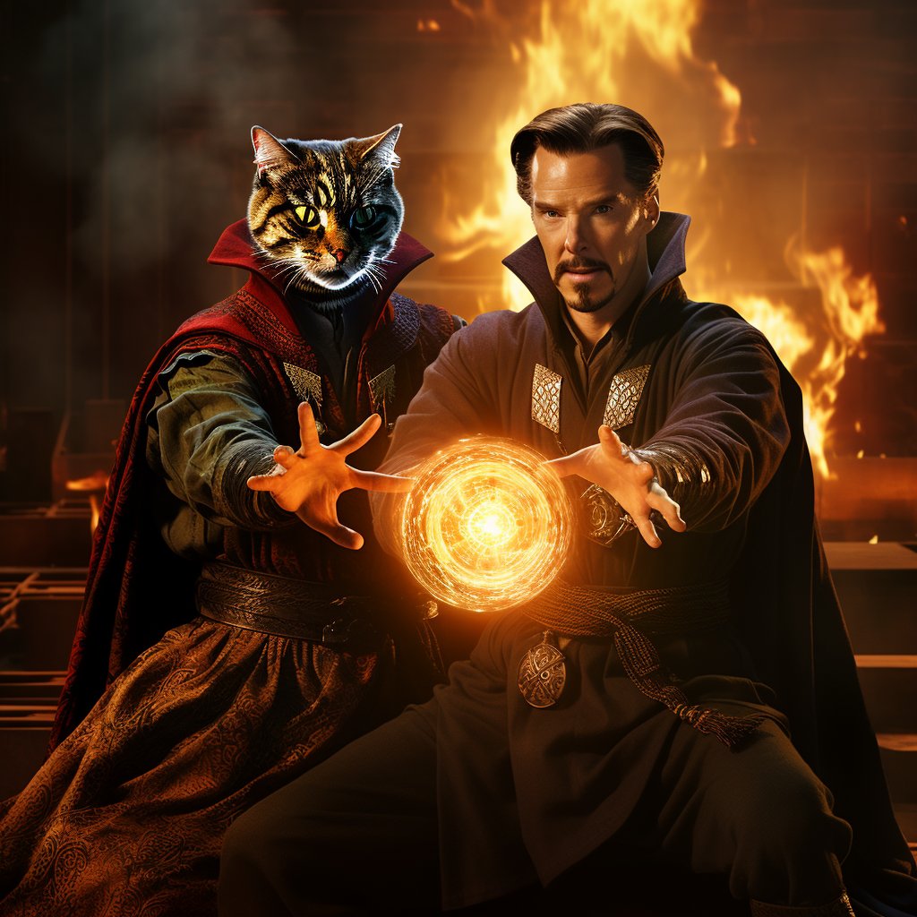 Golden Majesty: Allure in Yellow Cat Art