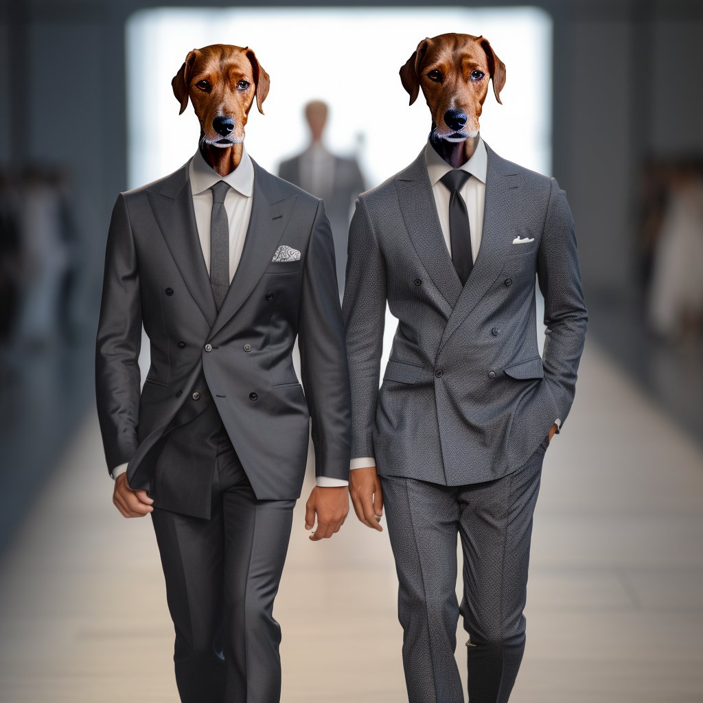 Refined Canine Revelry:  in a Poker-themed Suit Portrait