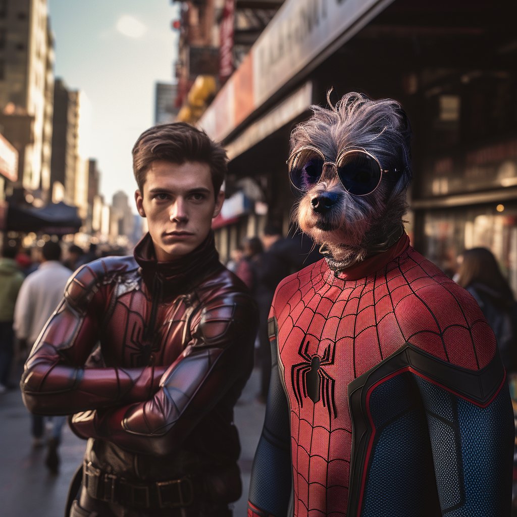 Nose Art Nobility: Spider-Man Dog Nose Painting