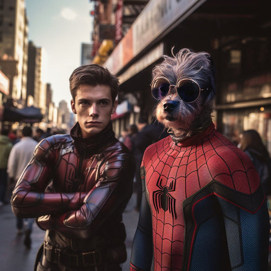 Nose Art Nobility: Spider-Man Dog Nose Painting