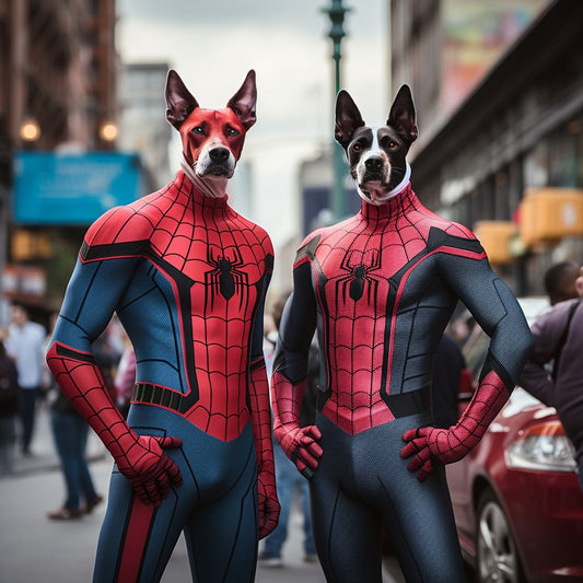 Quotable Canine Elegance: Spider-Man Dog Quote Painting