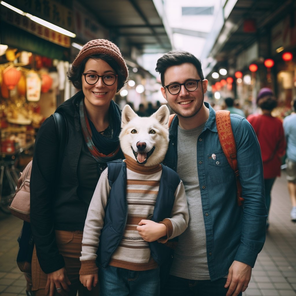 Noble Pup Portraiture: Cartoon Chic Canine Expression