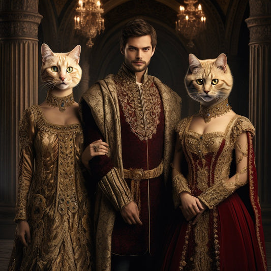 "Opulent Whiskers Collection: Cat Art for Sale, Unveiling's Grandeur