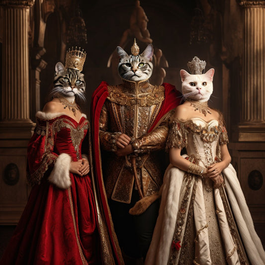 Elegance in Every Whisker: Cat Embraced by Classical Art
