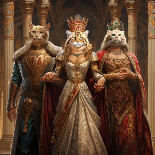 Regal Disney Transformation: Pet Portrait on Luxurious Canvas