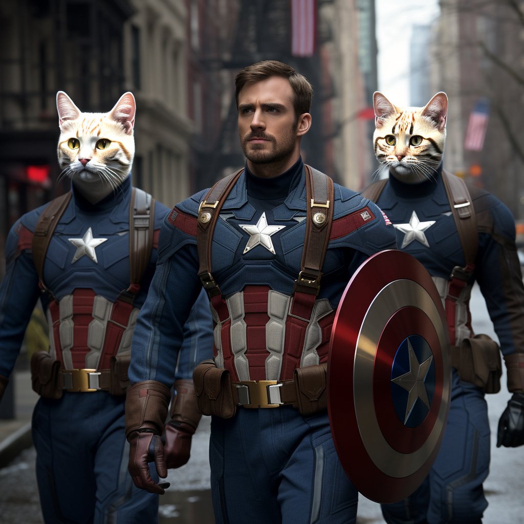 Epic Red: Heroic Saga in a Big Red Dog Painting