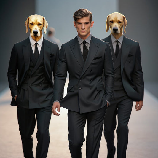 Dapper Duo Delight: Personalized Sweater with Dog Picture