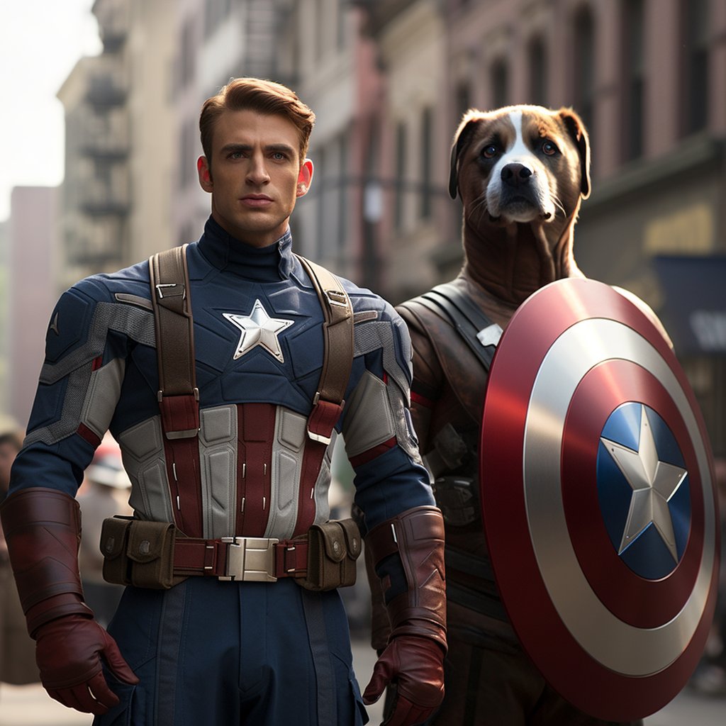 Purr-fect Unity: as the American Hero on a Personalized Cat Canvas