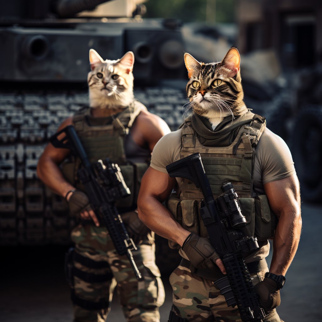 Ink and Unity:  Tank Crew in Custom Pet Line Drawing