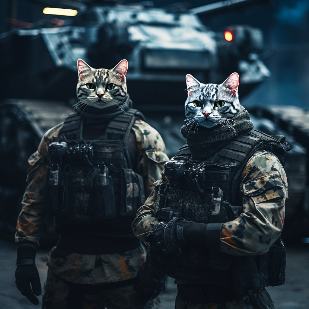 Majestic Feline Grace: Custom Cat Portrait for