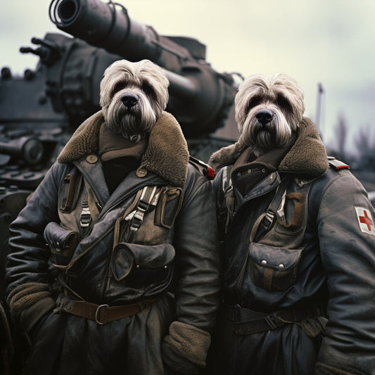 Paws Across Comradeship:  Dog Paw Prints Ensemble