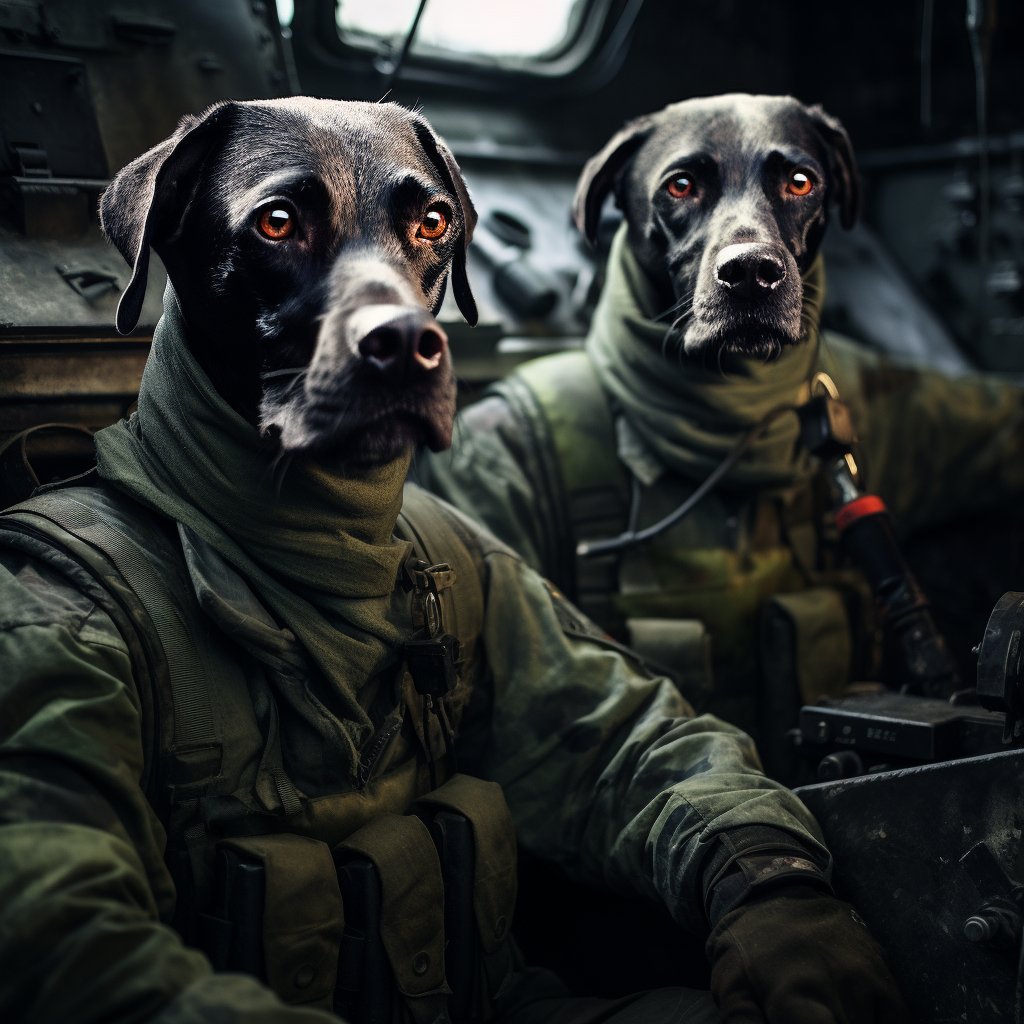 Imprints of Valor:  Dog Paw Print Image Ensemble