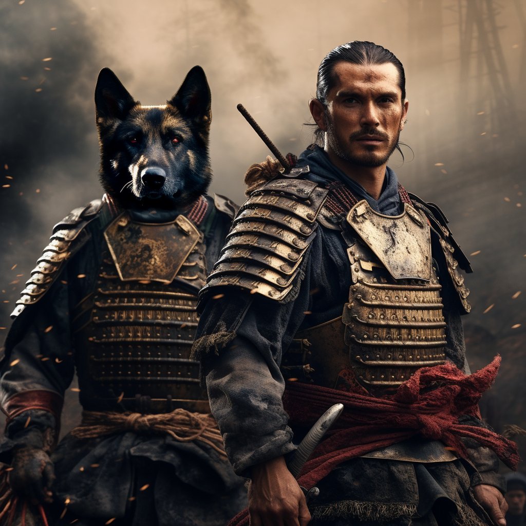 The Art of Unity: Samurai Tale in Homegoods Canvas