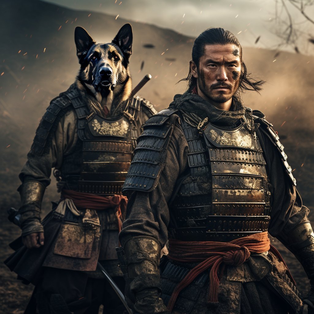 Samurai Sophistication: Designer Canvas Wall Art