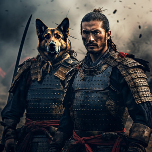 Samurai Serenity: Love Canvas Art Unveils and Master in Tranquil Unity