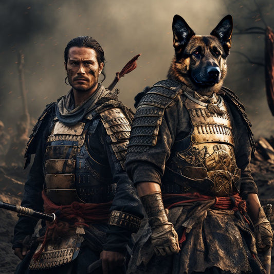 Bushido Banquet: Canvas Wall Art for Dining Room Showcases and Master in Samurai Harmony