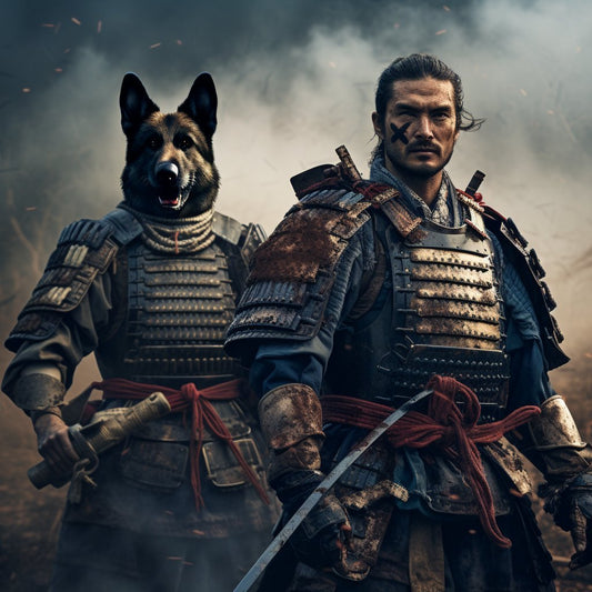 Arctic Allegiance: Winter Canvas Wall Art Showcases and Master as Samurai Allies