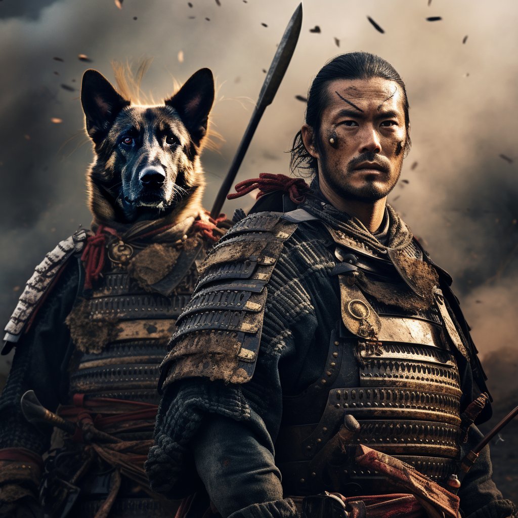 Epic Samurai Symphony: Large Wall Art of and Owner