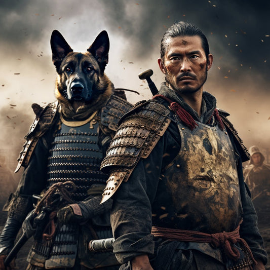 Majestic Brushstrokes: and Samurai Master in Big Canvas Artwork