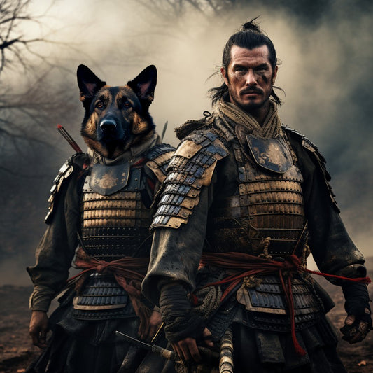 Definition of Loyalty: Samurai Canine Essence in Print