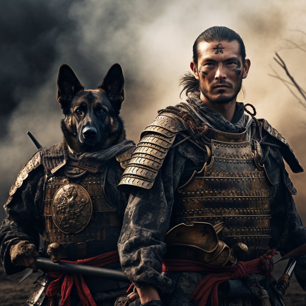 Warrior Chic: Custom Print Dog Bandana