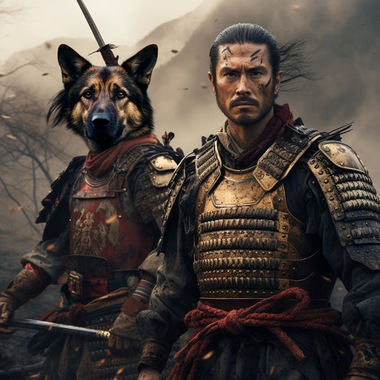 Monochrome Samurai: Timeless Elegance in Black and White Prints