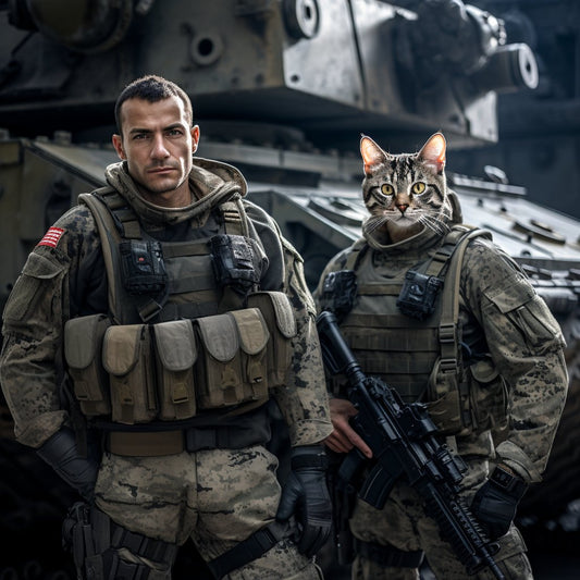 Epic Canine Odyssey:  Armored Majesty in Painting for Dog Enthusiasts