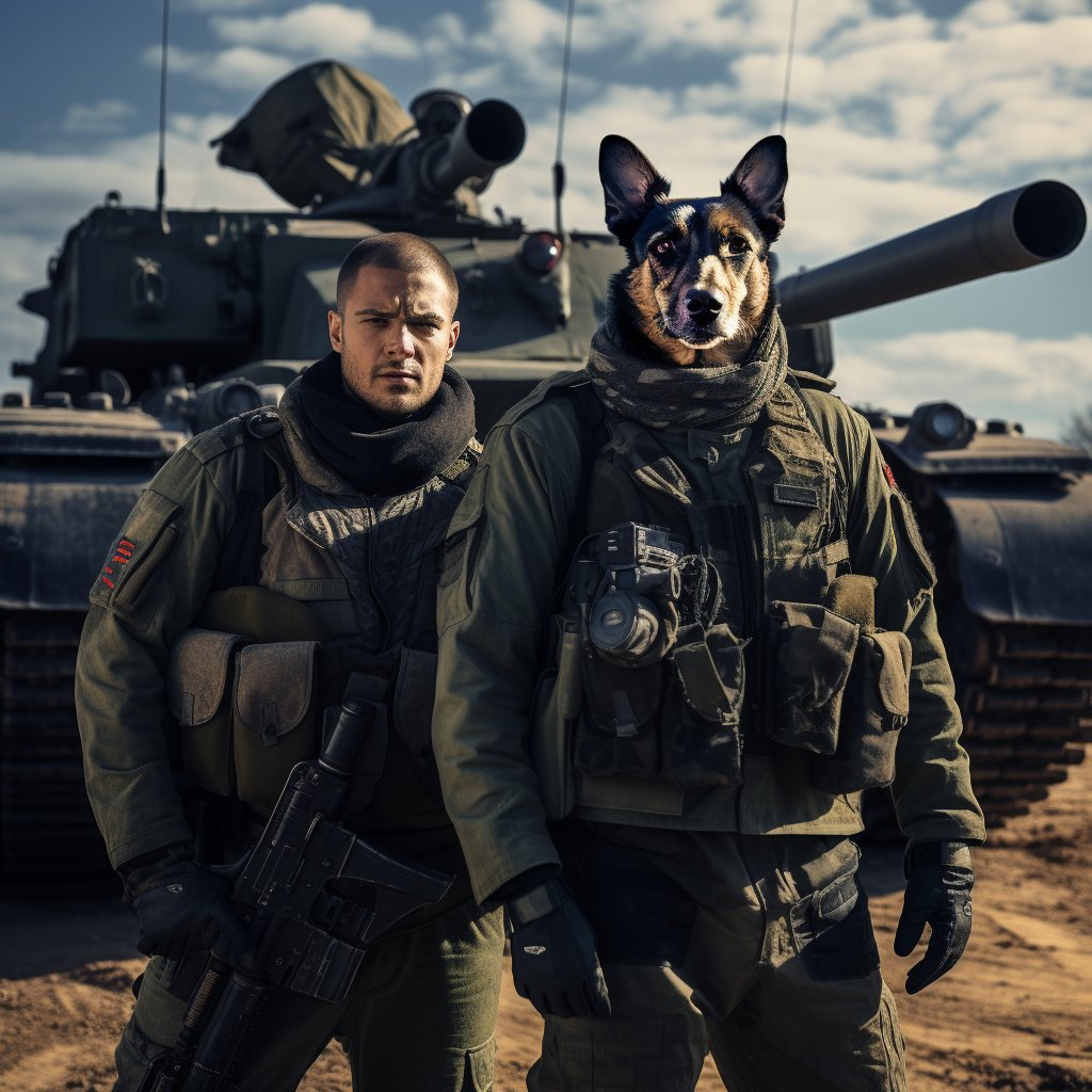 Etsy Canine Artistry:  Armored Portrait in Custom Dog Painting