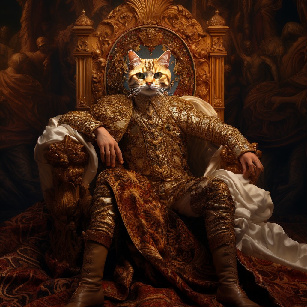 Royal Gaze:'s Opulent Pet Protrait