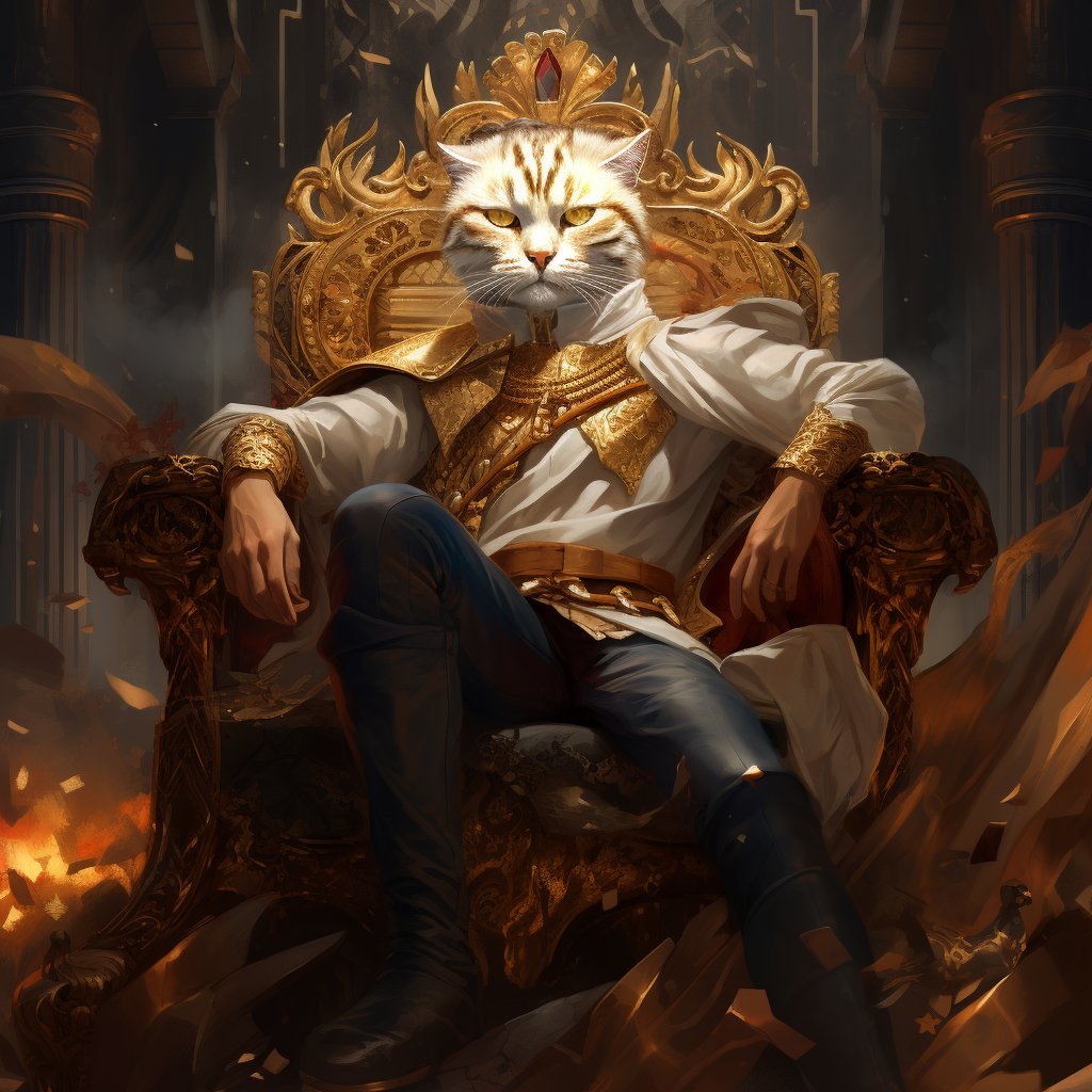 Majestic Monarch: Royal Pet Portrait for's Noble Presence