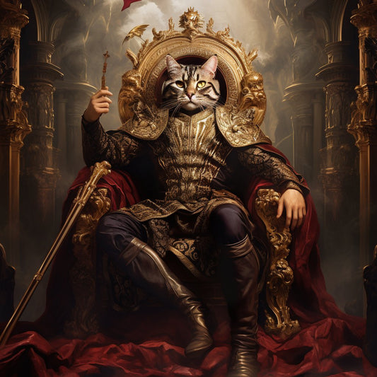 Regal Majesty Unleashed: Exquisite Pet Portrait for
