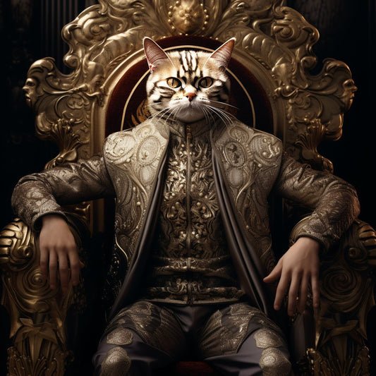 Tailored Majesty:'s Customizable Pet Portraits