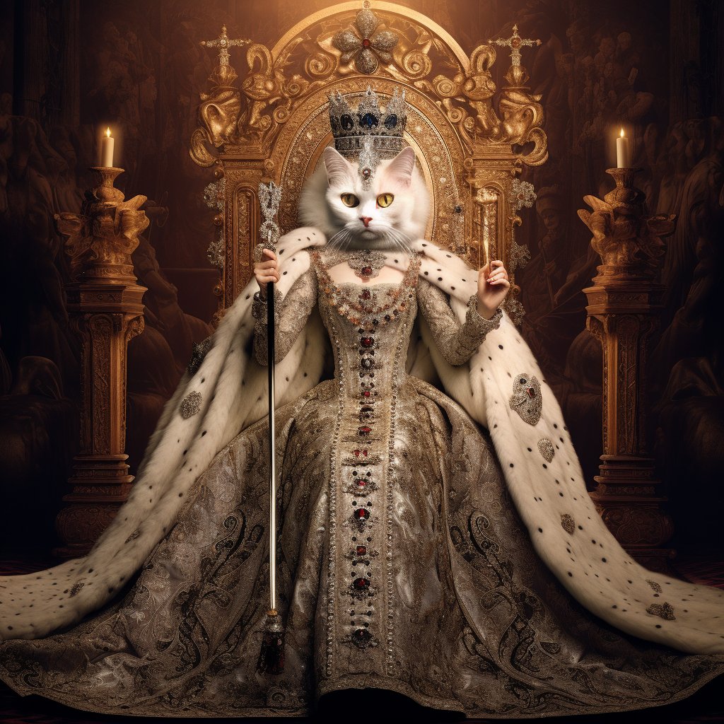 Renaissance Royalty: Dog Renaissance Portrait Showcasing's Eminent Presence