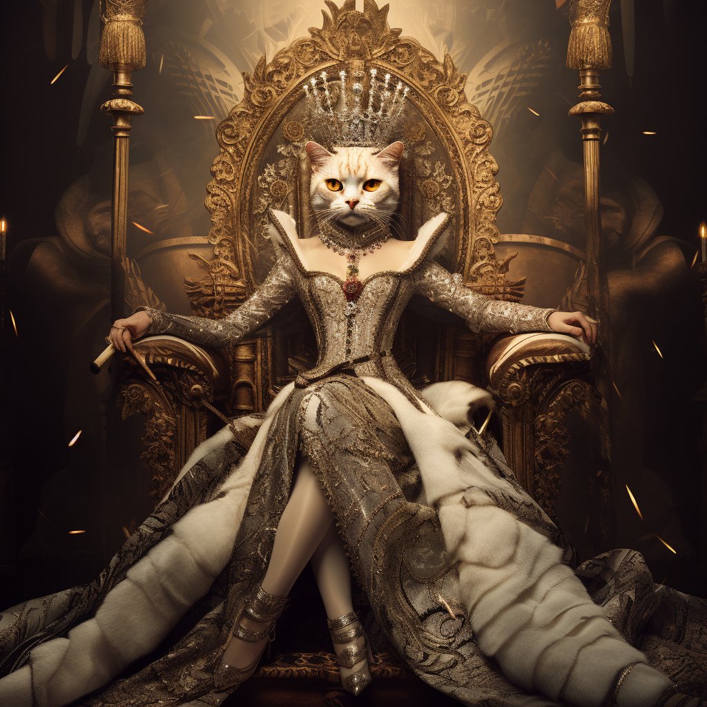 Eternal Elegance:'s Renaissance Dog Portrait Capturing Timeless Nobility