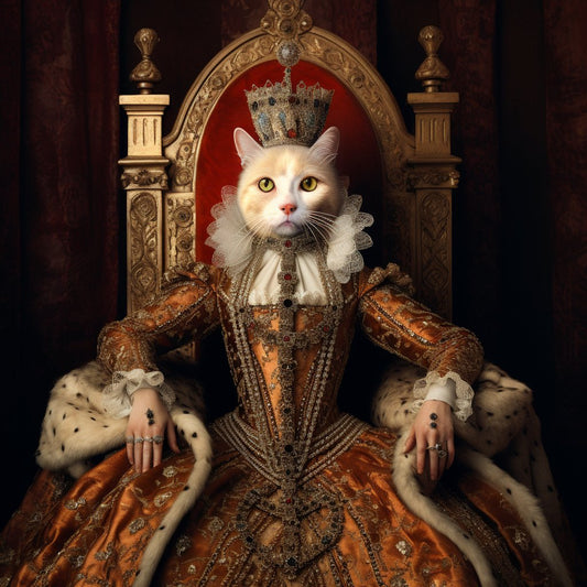 Noble Renaissance: A Renaissance Pet Portrait of's Aristocratic Essence