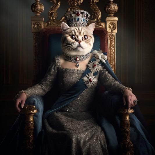 Monarchial Magnificence: A Regal Pet Portrait for