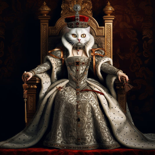 Royal Brushstrokes: A Noble Portrait,'s Painting of Pet Splendor