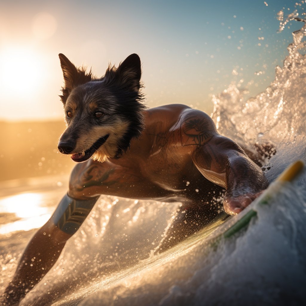 Majestic Surf Paws:  Custom Dog Portraits