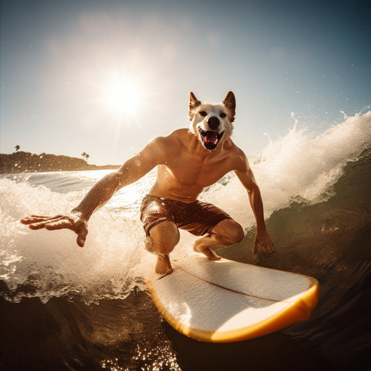 Waves of Comfort:  Surfing Charm on a Custom Pet Blanket