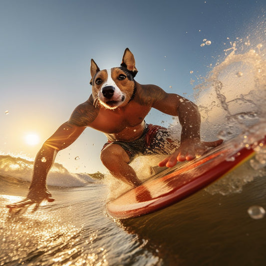 Marine Majesty: Dog Fur Painting in Oceanic Splendor