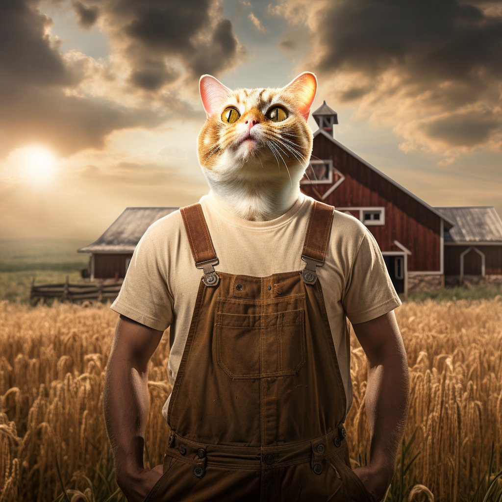 Royal Majesty Unveiled: Regal Portraits of  Outdoor Farmstead Canine Nobility