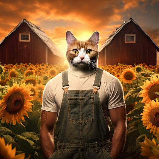 Harvest Elegance: A Canine in Renaissance Painter Costume