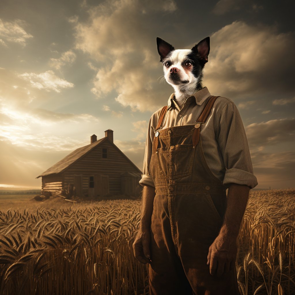 Inked Harvest Memories:  Dog Portrait Tattoo with Frame