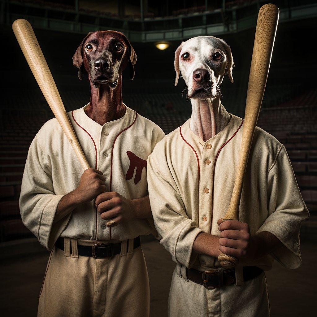 Ballgame Elegance:  Pet Portrait Extravaganza