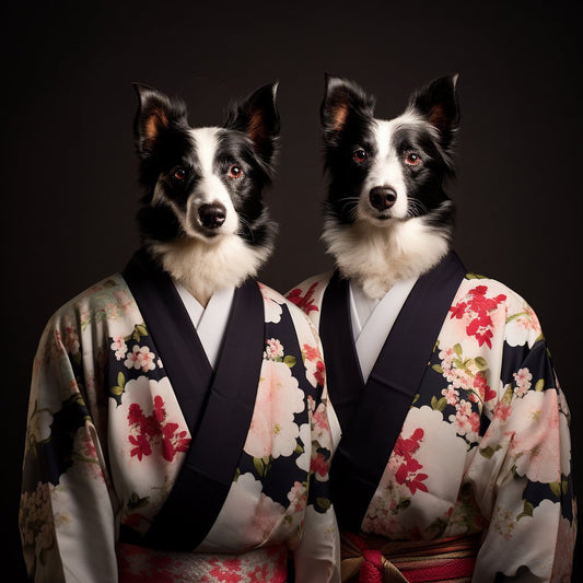 Artisanal Elegance: Hand-Drawn Japanese Pet Portraits
