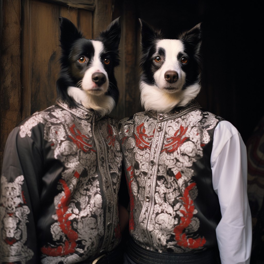 Wall of Canine Charm: Japanese Dog Pictures as Art