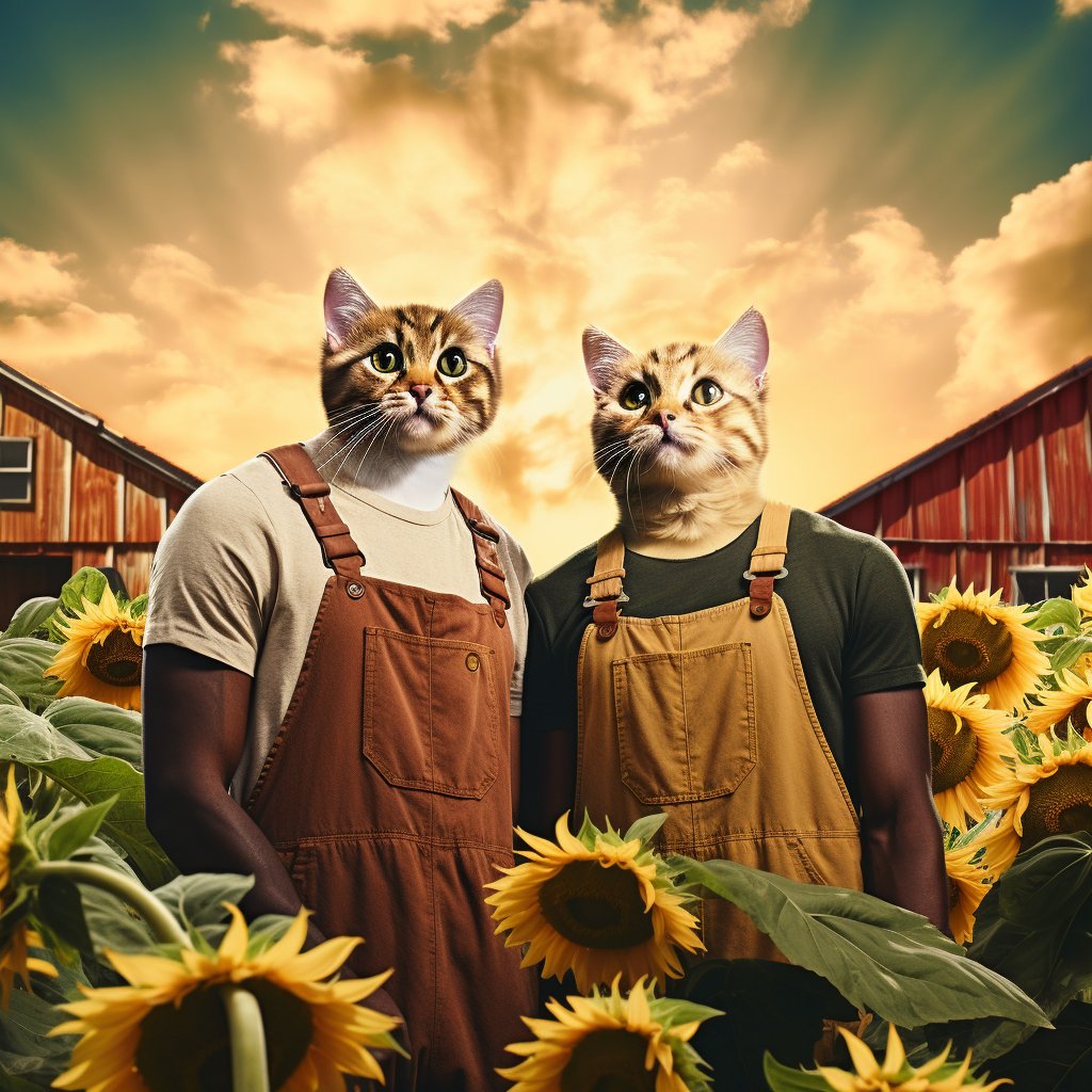 Felted Farming Fables:  Duo in Custom Pet Portraits